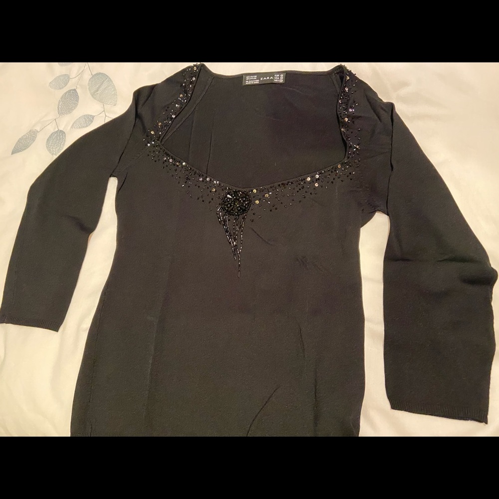 Elegant black evening top